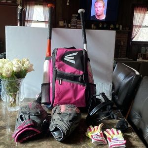 Easton Pink and Black Kids Sports Set